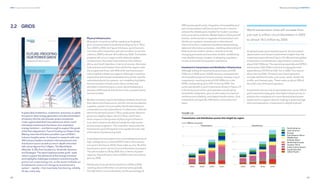 68
DNV Energy Transition Outlook 2022
69
Electricity and hydrogen CHAPTER 2
2.2 GRIDS
Physical infrastructure
More grid connections will be needed as the global
grid-connected electricity demand will grow by 2.7%/yr
from 2020 to 2050. As Figure 2.8 shows, world transmis-
sion lines will increase from just over 6 million circuit-kilo-
metres in 2020 to almost 18.5 million by 2050. The fastest
progress will occur in regions with relatively weaker
infrastructure: the Indian Subcontinent, Sub-Saharan
Africa, and South East Asia. In terms of volume, the Indian
Subcontinent and Greater China will be the regions with
the longest new lines, with 40% of all new transmission
lines installed in these two regions. Although it could be
argued that distributed renewables remove the need for
centralized electricity systems, our modelling highlights
that transmission infrastructure does not become
obsolete in transitioning to a more-decentralized grid
despite a shift towards distribution lines, as power plants
become smaller.
Modern societies require the highest reliability level from
their electrical infrastructure, and this can be provided by
a greater number of more-widely distributed elements
connected via a strong backbone. Furthermore, while the
electricity demand grows 2.7%/yr, peak power demand
grows at a slightly higher rate of 3.1%/yr, which has a
direct impact on the growth of physical grid infrastruc-
ture, which needs to be able to handle the high power
and ensuing congestion. This is another reason why the
transmission grid will expand more rapidly than the rate
of the electricity demand growth.
A development we project is the more widespread use of
high-voltage direct current (HVDC) lines in the transmis-
sion grid in the future. HVDC lines make up only 1% of the
transmission grid in terms of circuit-kilometres at present.
This will increase to 5% by 2050. But, in terms of power
capacity, they will have a share of 20% in the transmission
grid, by 2050.
Distribution lines will almost triple from 2020 to 2050,
reaching about 230 million circuit-kilometres globally,
from 80 million circuit-kilometres. As the percentage of
VRES grows significantly, integration of renewables and
grid modernization will have to work hand-in-hand to
achieve the reliable grids needed for modern societies
and successful economies. Modernization of the grid will
involve: reinforcement or upgrade of transmission and
distribution systems, investments in international
interconnections, implementing decentralized energy
data and information processes, installing advanced grid
features (smart meters, sensors, remote controls),
changing processes and business models, establishing
more flexible energy markets, undergoing regulatory
review, and modernizing system operations.
Investment in transmission and distribution infrastructure
Although total grid investments were at around USD
270bn/yr in 2020, post-COVID recovery and expansion
of renewable power will ensure a steady increase in grid
investments, reaching levels of USD 500bn/yr in the
2030s, and growing up to USD 1trn/yr by 2050. The
continued growth in grid investments shown in Figure 2.9
is driven by actions from grid operators accelerating
renewables integration, grid modernization to improve
resilience and reliability, and digital transformation. Grid
investments are typically reflected to consumers over
years.
World transmission lines will increase from
just over 6 million circuit-kilometres in 2020
to almost 18.5 million by 2050.
As global power grids steadily expand, the annualized
depreciation cost of past investments is higher than the
investment expenditures (Figure 2.9). We estimate global
transmission and distribution depreciation costs to be
about USD 700bn/yr. The operating expenditures (OPEX)
add another USD 310bn to the bill, bringing the total
expenditures (TOTEX) to USD 1trn in 2020. This rises to
about 3trn by 2050. The total cost of grid operators
includes additional costs, such as tax, levies, dividends,
profits, and interest rates. These make up about 30% of
the total costs of the grid operators.
Investments are not only for grid expansion; some 15% of
grid investment today goes into digital infrastructure, to
address the complexity of a more decentralized power
system and to support decision making in asset manage-
ment and operations. Investments in digital tools will
A great deal of attention, investment, and policy is rightly
focused on clean energy generation and decarbonization
ofindustry.Buttheroleofpowergridsissometimes
under-appreciated and misunderstood, which could
ultimately contribute to the failure of an expedient
energy transition — one fast enough to support the goals
of the Paris Agreement. Future Proofing our Power Grids:
Making mass electrification possible is part of DNV’s
Industry Insights series. It is based on research with over
400 industry leaders involved in the transmission and
distribution sector as well as nine in-depth interviews
with senior figures from Ofgem, The World Bank,
Alliander, E.ON, Enel, Eurelectric, Stratkraft, Siemens,
and Strategen. The report explores power grids' readi-
ness to support the demands of the energy transition
and highlights challenges involved in transforming the
grid to suit a new energy mix, as the sector embarks on
fundamental, structural change to revolutionize a
system — rapidly — that must keep functioning, reliably,
all day, every day.
 
