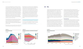 108
DNV Energy Transition Outlook 2022
109
Energy supply and fossil fuels CHAPTER 4
In near-term power generation, coal will lose out to gas
and renewables in OECD countries, but expand in many
developing nations. After 2030, stricter emissions policies,
increasing competition from renewables, and a ramping-
up of storage and other sources of flexibility technologies
will make renewables more dispatchable and reduce the
competitive position of fossil fuels in general and coal in
particular. Consequently, capacity additions will gradually
fade away, retirements increase, and capacity utilization
will decrease. Our analysis confirms the coal death spiral
feedback-loop: as plant utilization declines, coal power
will become more expensive, thus further reducing its
competitive position, making coal power less affordable,
and thus its use declines yet further.
China and India have recently added capacity and more
coal-fired power stations are planned along with greater
coal use in manufacturing. This inertia will result in
Greater China and the Indian Subcontinent continuing to
retain their current combined share, 70%, of global coal
demand in 2030.
Almost all brown coal, and a significant share of hard coal,
is consumed within its region of production. Only four of
the 10 regions are net importers of coal, namely Europe,
Greater China, the Indian Subcontinent, and Middle East
and North Africa. China, the largest producer and
consumer of coal, is also the biggest importer. However,
the phasing out of coal-fired power plants in China, and
reduced use of coal in manufacturing, will progressively
reduce its demand for coal, though imports will remain
high until 2040 before declining significantly towards
2050 (Figure 4.4). Driven by India’s efforts to increase
self-sufficiency, the Indian Subcontinent will reduce its
share of imported coal. Australia, Indonesia, Russia, and
South Africa will continue to be major exporters, but each
with progressively lower export totals over our forecast
period.
In near-term power generation, coal will lose
out to gas and renewables in OECD countries,
but expand in many developing nations.
4.2 OIL
Over the past few decades, global oil demand has grown
steadily at about 1% per year, with a minor reversal
related to the 2008 financial crisis. In 2020, amid the
global COVID-19 pandemic, this steady growth came
to an abrupt halt. The main source of demand for oil
products is the transport sector, and global transport
(land, sea and air) plummeted during the pandemic.
Since then, transport in most subsectors and regions
has largely recovered to a 'new normal', though in some
countries, such as China, regional restrictions are still
in place.
Figure 4.5 shows historical and projected developments
in global oil demand by demand sector from 1990 to
2050. Driven by population- and economic growth, and
therefore by an ever-increasing demand for transport, oil
has been the world’s leading energy source ever since it
surpassed coal in the early 20th century. In 2020, demand
for oil was 75 million barrels per day (Mb/d), or 154 EJ.
Our modelling suggests that it could peak in 2025 at
about 86 Mb/d (176 EJ), 5% above today's level, before
going into long-term decline. Initially, demand will
decrease slowly between 2025 and 2035, after which the
decline becomes relatively steep, averaging -2.4% per
year over the period 2035–2050. This rate of decline is
much faster than the average growth of about 1% per
year that we have seen historically. In 2050, expected
global oil demand of 56 Mb/d (115 EJ) will be 32% lower
than today. This decline is driven to a large extent by
falling demand in the transport sector, where total
demand goes down by about 47% in the next 28 years.
Sectoral demand
The transport sector’s share of oil demand is currently at
an all-time high of some 67% but will soon start to reduce
as the pace of road transport electrification gathers
speed. Even so, the transport sector will continue to
dominate oil use, retaining a share of 54% in 2050, with
the road subsector taking the largest part, split equally
betweenpassengerandcommercialvehicles.Electrification
of the passenger segment will happen sooner, and its oil
demand will decline by 62% over the next three decades.
 