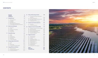 10
DNV Energy Transition Outlook 2022
11
CONTENTS
Foreword 2
Highlights 3
Introduction 12
1 Energy Demand 14
Contents
Foreword 2
Highlights 3
Introduction 12
1 Energy Demand 14
1.1 Energy demand 16
1.2 Transport 22
1.3 Buildings 36
1.4 Manufacturing 47
1.5 Non-energy use (feedstock) 54
1.6 Final energy demand from all sectors 56
2 Electricity and hydrogen 58
2.1 Electricity 60
2.2 Grids 68
2.3 Storage and Flexibility 71
2.4 Hydrogen 74
2.5 Direct heat 81
3 Renewable energy 82
3.1 Solar 85
3.2 Wind 91
3.3 Hydropower 95
3.4 Nuclear power 97
3.5 Bioenergy 99
3.6 Other renewables 102
4 Energy supply and fossil fuels 104
4.1 Coal 107
4.2 Oil 109
4.3 Natural gas 113
4.4 Summarizing energy supply 119
5 Energy efficiency and finance 124
5.1 Energy intensity 126
5.2 Sectoral energy efficiency 129
5.3 Energy expenditures 131
6 Policy and the energy transition 138
6 .1 The policy landscape shaping the
		transition 140
6.2 Drivers and barriers 142
6.3 Key regional policy developments 146
6.4 The policy toolbox 148
6.5 Policy factors in our Outlook 154
7 Emissions and climate implications 160
7.1 Emissions 163
7.2 Climate implications 169
8 Pathway to net zero emissions (PNZ) 174
8.1 Pathway to net zero emissions (PNZ) 176
8.2 Net zero policies 180
8.3 Net zero demand and supply 182
8.4 Net zero expenditures 192
8.5 CO2
and methane emissions 194
8.6 Sectoral roadmaps 198
9 Regional transitions 220
9.1 North America 224
9.2 Latin America 236
9.3 Europe 246
9.4 Sub-Saharan Africa 260
9.5 Middle East and North Africa 274
9.6 North East Eurasia 284
9.7 Greater China 292
9.8 Indian Subcontinent 304
9.9 South East Asia 314
9.10 OECD Pacific 324
9.11 Comparison of the regions 332
Annex 334
References 347
The project team 355
 