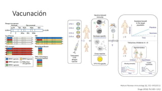 Vacunación
Drugs (2016) 76:1301–1312
•Nature Reviews Immunology 11, 532–543(2011)
 
