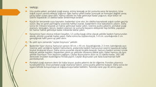 YAPILIŞI :
 Unu pudra şekeri, portakal çiçeği esansı, erimiş tereyağı ve bir yumurta sarısı ile karıştırın. İçine
soğuk suyun yarısını ekleyip yoğurun. Eğer hamur yeteri kadar yumuşak ve homojen değilse yavaş
yavaş kalan sudan ilave edin. Hamur elastiki bir hale gelinceye kadar yoğurun, ikiye bölün ve
üzerini kapatarak 15 dakika kadar dinlenmeye bırakın.
 Küçük bir tencerede suyu kaynatın, bademleri içine atın, bir dakika kaynatarak soğuk sudan geçirip
süzün. Baş ve işaret parmağınız arasında hafifçe ovarak, bademlerin ince kabuklarını çıkarın. Daha
sonra bir miksere koyarak un haline gelinceye kadar çekin. Üzerine pudra şekerini, portakal çiçeği
esansını, tereyağını, tarçını, badem esansını ve yumurta beyazını ekleyerek hep birlikte, yapışkan
bir hamur haline gelinceye kadar mikserde tekrar çekin.
 Karışımınız hazır olunca mikseri boşaltın, 1,5 çorba kaşığı silme olacak şekilde badem hamurundan
alarak, elinizle yuvarlak toplar yapın. Daha sonra bu toplara küçük, 5-6 cm. uzunluğunda 2 cm.
genişliğinde hafif yarım ay şekli verin.
 Bu şekil aynı zamanda "ceylan boynuzu" şeklidir.
 Bademler hazır olunca, hamurun yansını 30 cm. x 45 cm. büyüklüğünde, 2-3 mm. kalınlığında açın.
Üzerine şekil verdiğiniz badem hamurlarını, aralarında badem hamurunun üzerini kapatacak kadar
boşluk bırakarak koyun. Daha sonra yuvarlak olarak bıçakla keserek, hamuru badem ezmesi içinde
kalacak şekilde kapatın. Kapatırken yanm ay şeklinde olmasına dikkat edin. Kalan hamuru da aynı
şekilde hazırlayın. Fırın tepsisini yağlayın, Ceylan Boynuzlarını dizin ve 15 dakika kadar, 160-180
derecede önceden kızdırdığınız fırında pişirin. Ceylan Boynuzları çok fazla kızarmamalı hafif
pembeleşmeli.
 Portakal çiçeği esansını derin bir kaba koyun, pudra şekerini de bir diğerine. Fırından çıkarınca
kurabiyelerinizi, önce portakal çiçeği esansına hatırın, sonra pudra şekerine bulayın. Daha sonra bir
ızgara telinde kuruyuncaya ve soğuyuncaya kadar bekletin. Yanında nane çayı ile servis yapın.

 