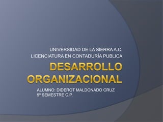 UNIVERSIDAD DE LA SIERRA A.C.
LICENCIATURA EN CONTADURÍA PUBLICA
ALUMNO: DIDEROT MALDONADO CRUZ
5º SEMESTRE C.P.
 