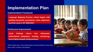 Comprehensive Guidelines on DepEd Language Mapping Process for Key ...