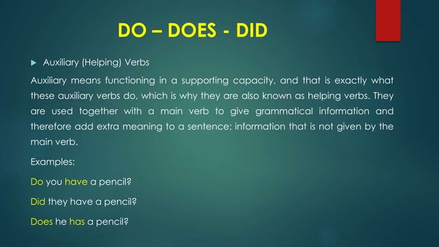 Do does- did | PPTX | Dogs | Pets