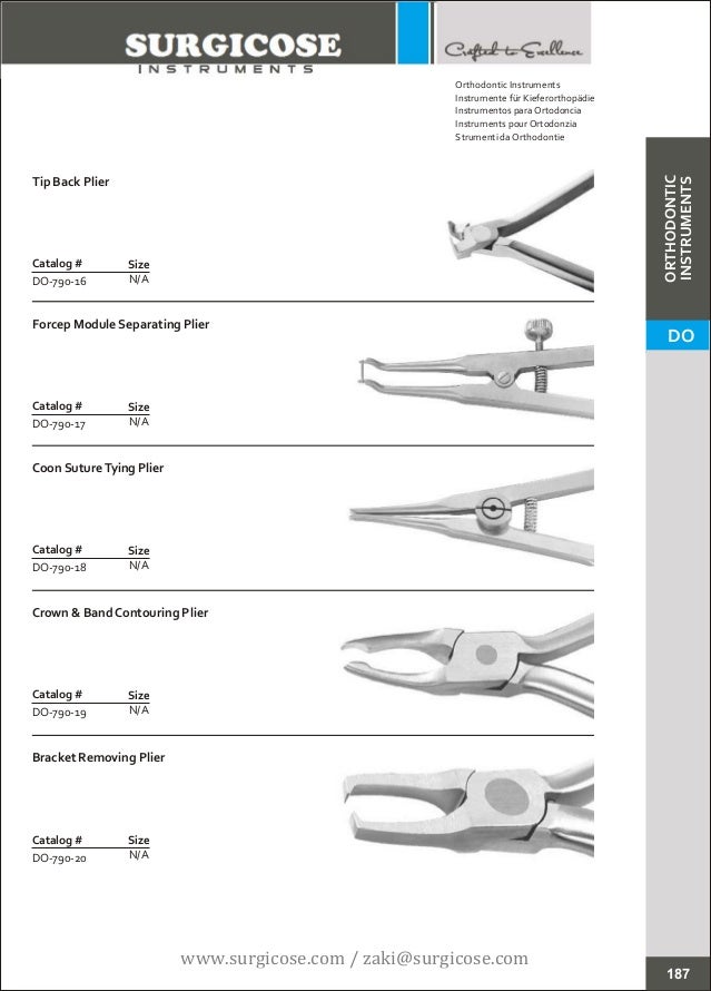 ORTHODONTIC INSTRUMENTS