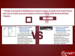 Search and Social Snippets: Google, Bing, Facebook, Google Plus Slide 13