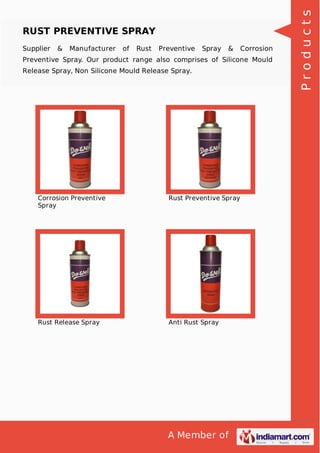 Manufacturer of Mould Release Spray & Rust Preventive Spray by Do-Well  Aerosols, Mumbai
