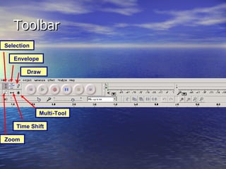 Toolbar Selection Envelope Draw Zoom Time Shift Multi-Tool 