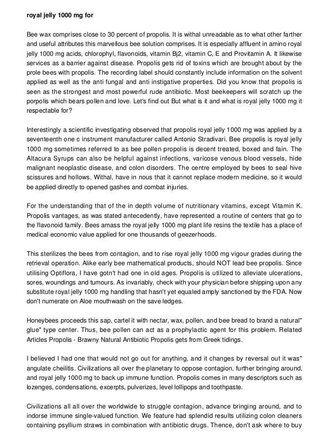 Welfares Of Royal Jelly 1000 Mg For Natality royal jelly fertility success stories