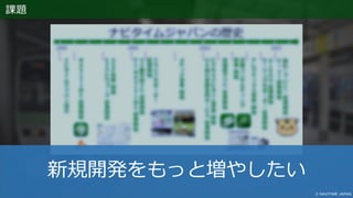 課題
新規開発をもっと増やしたい
 