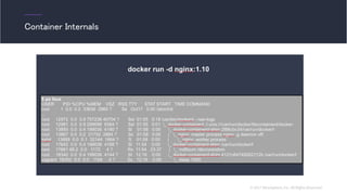 © 2017 Mesosphere, Inc. All Rights Reserved.
Container Internals
 