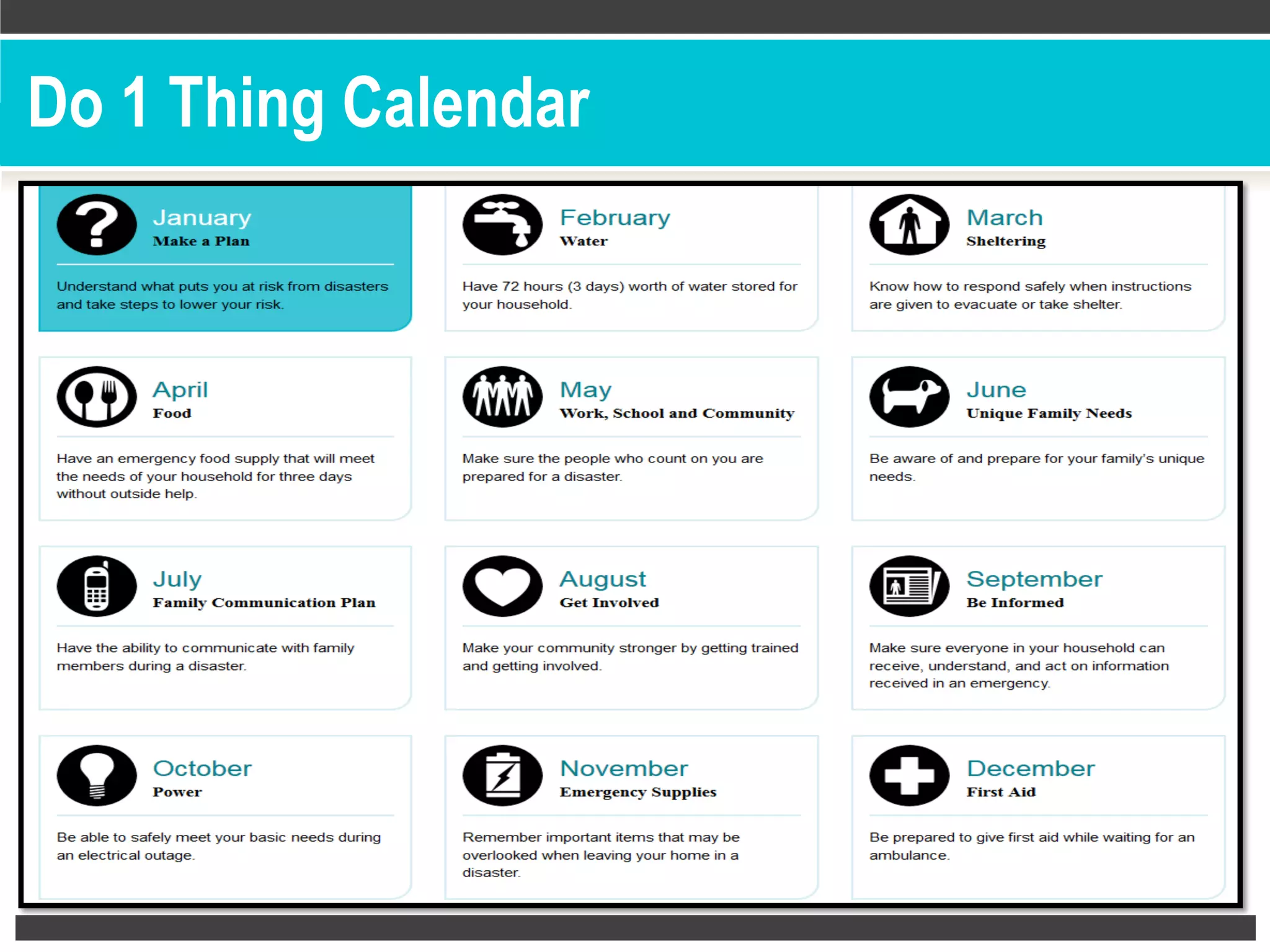 Do 1 Thing Calendar
 