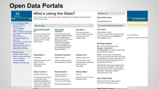 Open Data Portals
 