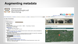 Augmenting metadata
 