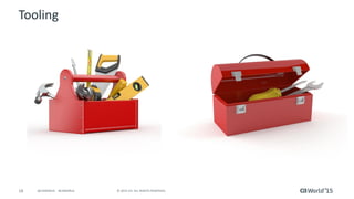 18 © 2015 CA. ALL RIGHTS RESERVED.@CAWORLD #CAWORLD
Tooling
 