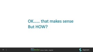 Inclusive…Flexible….	IntegratedInclusive…Flexible….	Integrated
OK……	that	makes	sense
But	HOW?
15
 