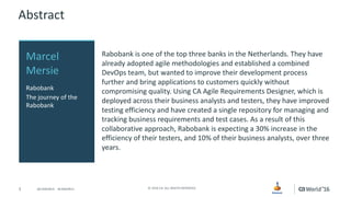 Case Study: Rabobank's Journey From Waterfall To Continuous Delivery | PPT
