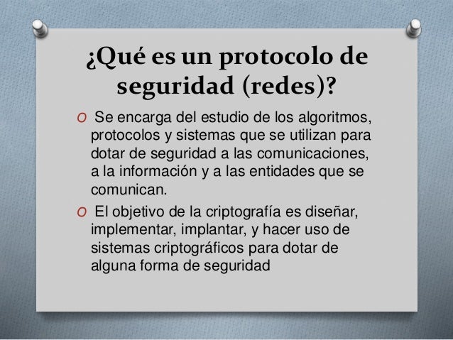 Protocolos de seguridad informática