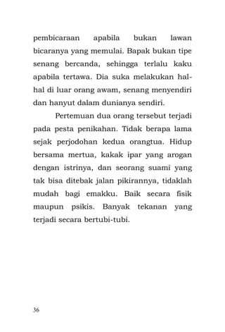36 
Beberapa lama kemudian sampailah Khalifah dan Abbas di gubuk ibu itu. Begitu sekarung gandum dan minyak samin itu di serahkan, bukan main gembiranya mereka. Setelah itu, Umar berpesan agar ibu itu datang menemui Khalifah keesokan harinya untuk mendaftarkan dirinya dan anak-anaknya di Baitul Mal. 
Setelah keesokan harinya, ibu dan anak- anaknya pergi untuk menemui Khalifah. Dan betapa sangat terkejutnya si ibu begitu menyaksikan bahwa lelaki yang telah menolongnya tadi malam adalah Khalifahnya sendiri, Khalifah Umar bin Khattab. 
Segera saja si ibu minta maaf atas kekeliruannya yang telah menilai bahwa khalifahnya zalim terhadapnya. Namun Sang Khalifah tetap mengaku bahwa dirinyalah yang telah bersalah. 
“Nah, itulah kisah pemimpin teladan kita, sahabat Rasulullah SAW, Khalifah Umat Islam yang kedua, Umar bin Khattab. Pelajaran berharga ini harus kamu perhatikan yah „nak, ketika kamu dewasa dan menjadi seorang pemimpin, jangan pernah lupa  