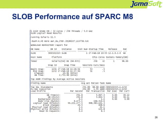 26
SLOB Performance auf SPARC M8
 