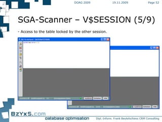 19.11.2009 DOAG 2009 Page  SGA-Scanner – V$SESSION (5/9) - Access to the table locked by the other session. 