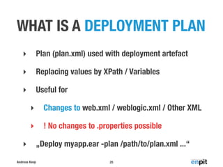 Deployment Best Practices on WebLogic Server (DOAG IMC Summit 2013) | PDF