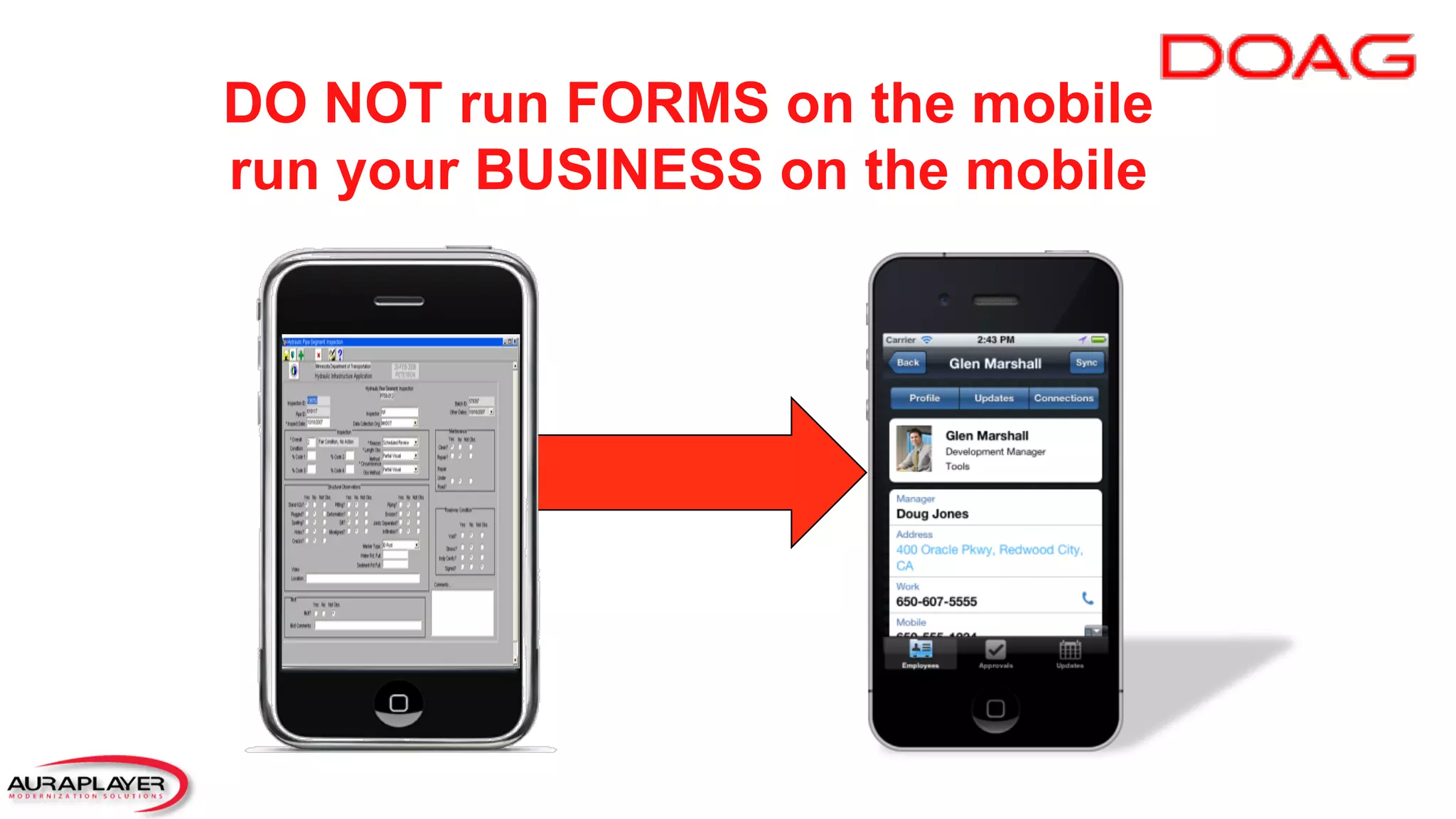 DO NOT run FORMS on the mobile
run your BUSINESS on the mobile
 