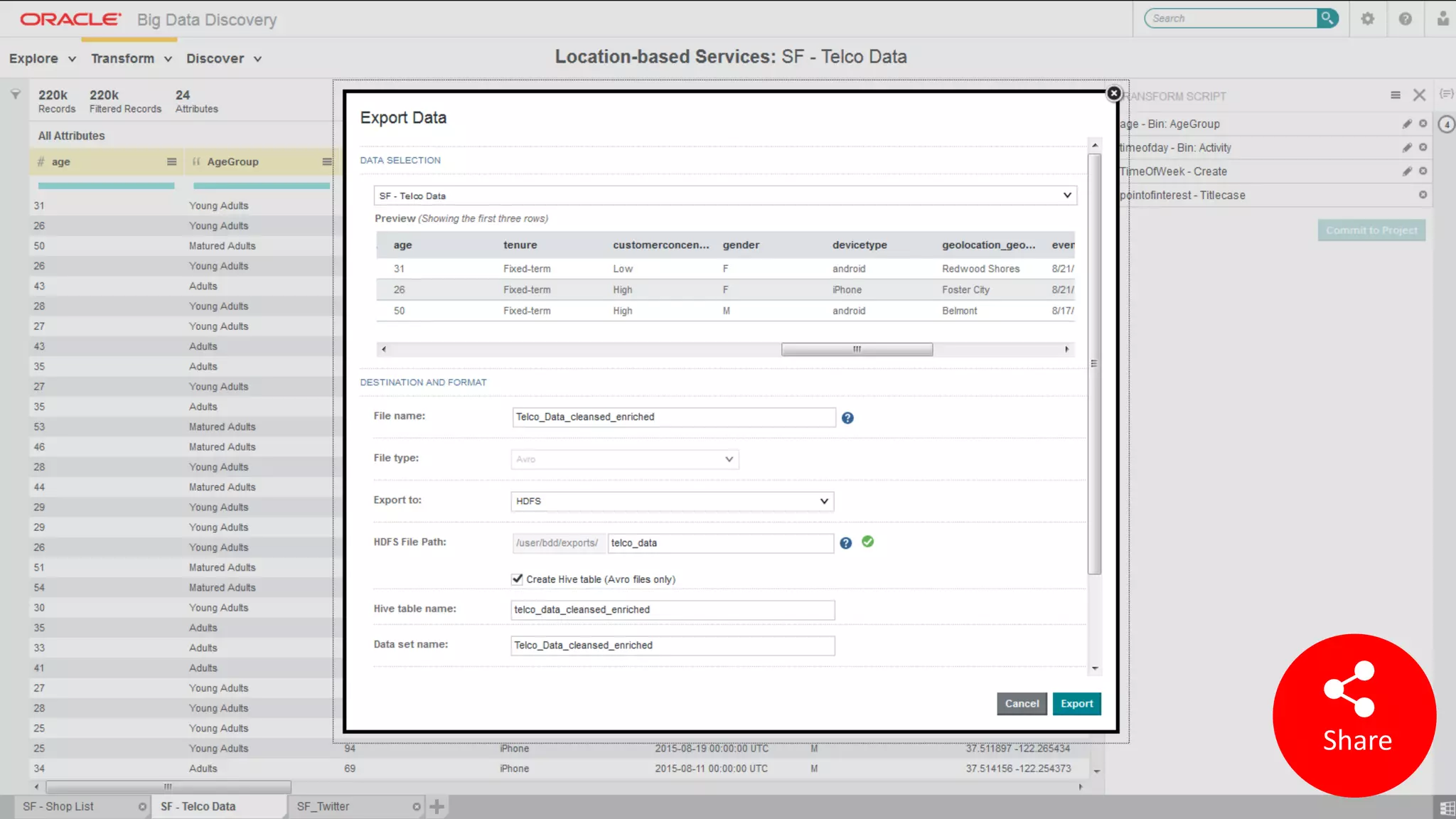 Copyright © 2015, Oracle and/or its affiliates. All rights reserved. | 55
Share
 