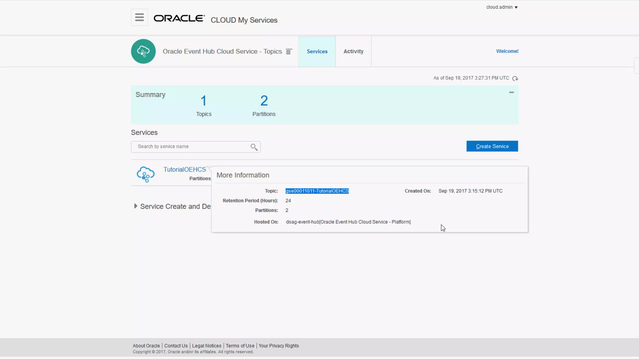 Copyright © 2017, Oracle and/or its affiliates. All rights reserved. 108
 
