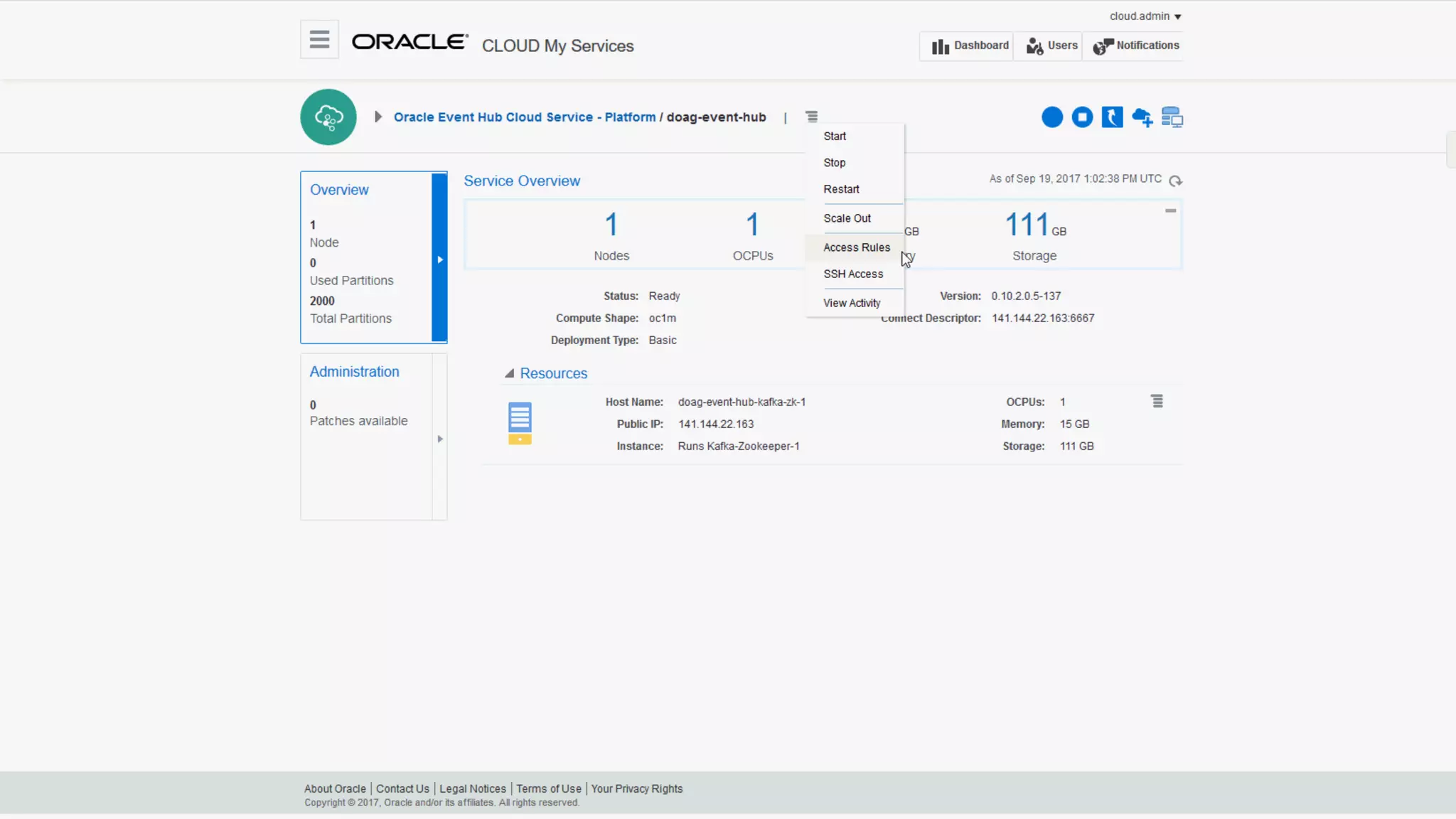 Copyright © 2017, Oracle and/or its affiliates. All rights reserved. | 94
 
