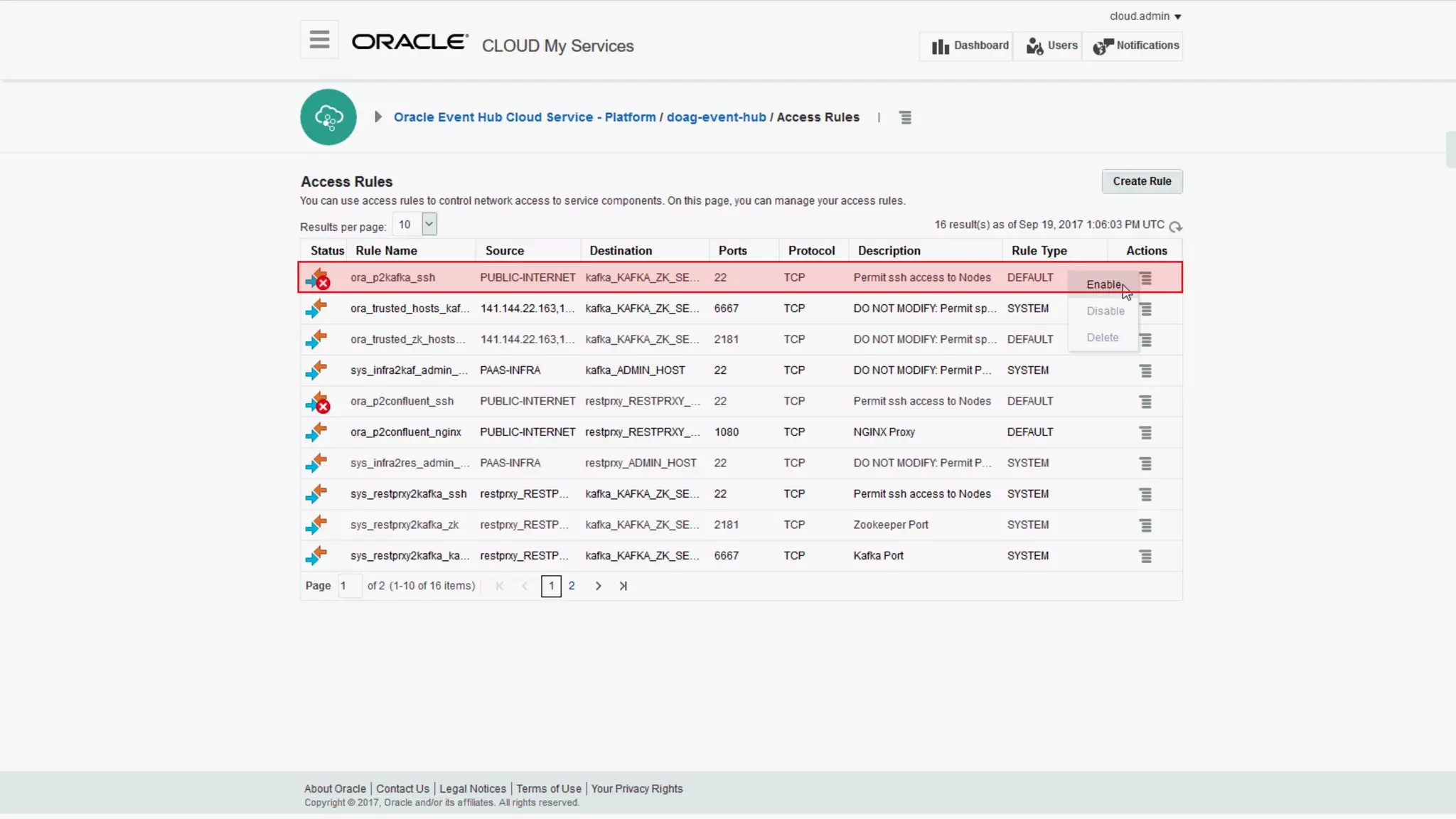 Copyright © 2017, Oracle and/or its affiliates. All rights reserved. | 95
 