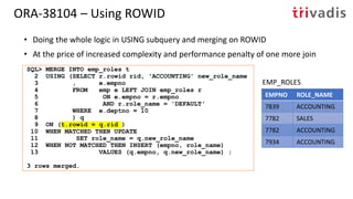 MERGE SQL Statement: Lesser Known Facets | PDF