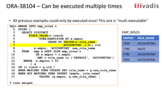 Sql Rowid Example MERGE SQL Statement: Lesser Known Facets | PPT