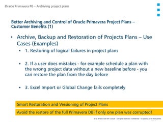 Archiving Oracle Primavera project plans with software development ...