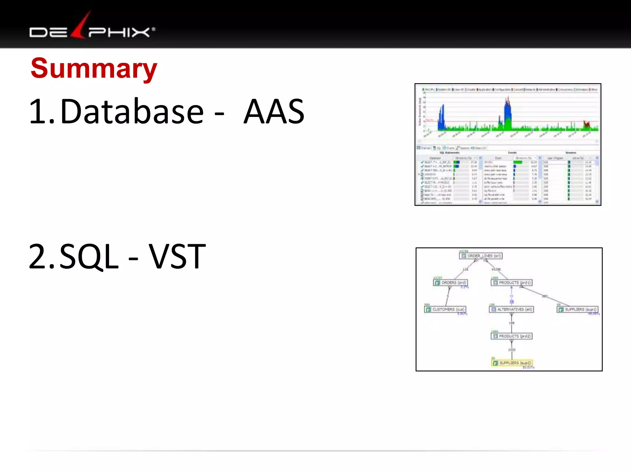 Summary

1.Database - AAS

2.SQL - VST

 