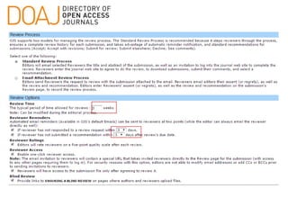 Using OJS to manage & publish your online Open Access journal | PPTX