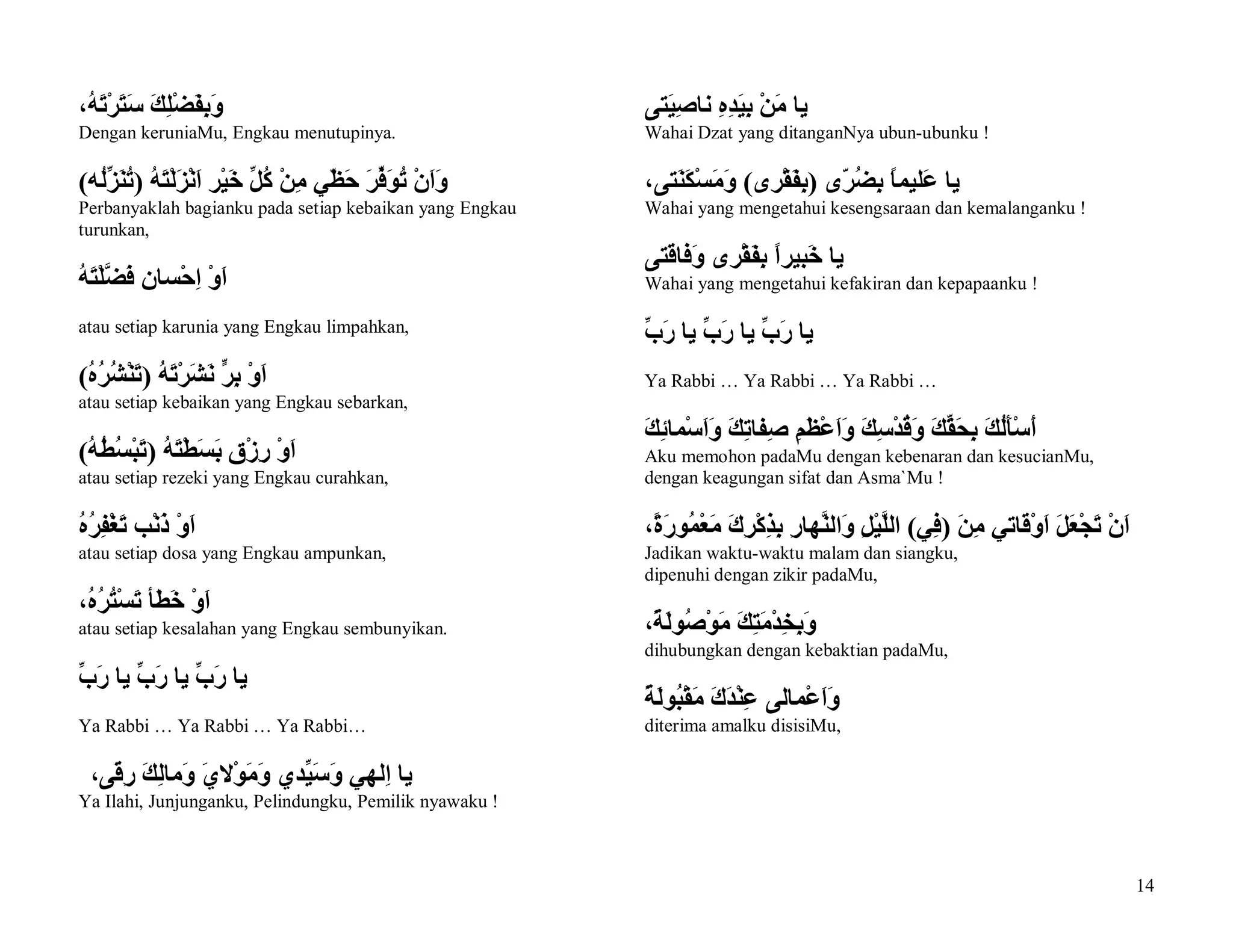 Doa kumail dan terjemah bahasa indonesia | PDF