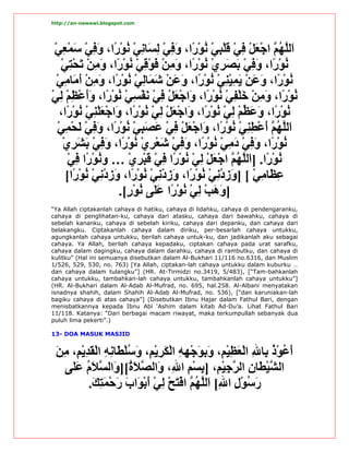 Doa masnun hisnul muslim imam an nawawi | PDF