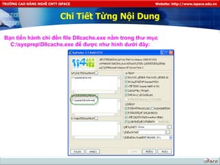 Chi Tiết Từng Nội Dung Bạn tiến hành chỉ đến file Dllcache.exe nằm trong thư mục C:\sysprep\Dllcache.exe để được như hình dưới đây:   