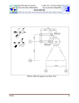 TRƯỜNG ĐH XÂY DỰNG            GVHD: Ths. VŨ ĐAN CHỈNH
         VIỆN XD CÔNG TRÌNH BIỂN        Bộ môn KTXD CTB&ĐÔBC
                             ĐỒ ÁN MÔN HỌC
         THIẾT KẾ TỔ CHỨC THI CÔNG KCĐ GIÀN ĐỠ ĐẦU GIẾNG PEARL




                    Hình 6: Mặt cắt ngang ở cao trình -21m.




NHÓM 1                                                           10
 