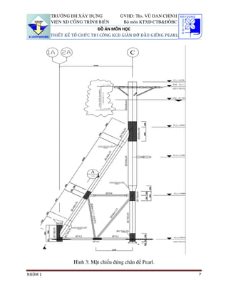 TRƯỜNG ĐH XÂY DỰNG            GVHD: Ths. VŨ ĐAN CHỈNH
         VIỆN XD CÔNG TRÌNH BIỂN        Bộ môn KTXD CTB&ĐÔBC
                             ĐỒ ÁN MÔN HỌC
         THIẾT KẾ TỔ CHỨC THI CÔNG KCĐ GIÀN ĐỠ ĐẦU GIẾNG PEARL




                  Hình 3: Mặt chiếu đứng chân đế Pearl.

NHÓM 1                                                           7
 