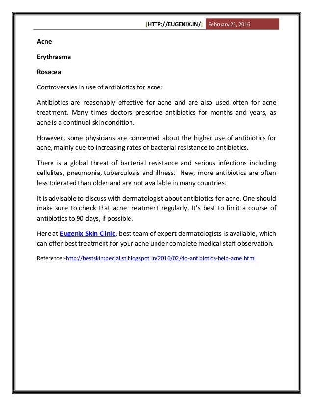Erythromycin Antibiotic For Acne
