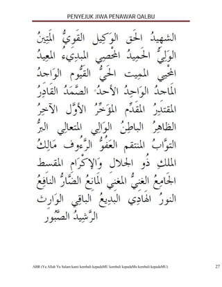 PENYEJUK JIWA PENAWAR QALBU




ABR (Ya Allah Ya Salam kami kembali kepadaMU kembali kepadaMu kembali kepadaMU)   27
 