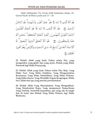 PENYEJUK JIWA PENAWAR QALBU




ABR (Ya Allah Ya Salam kami kembali kepadaMU kembali kepadaMu kembali kepadaMU)   32
 
