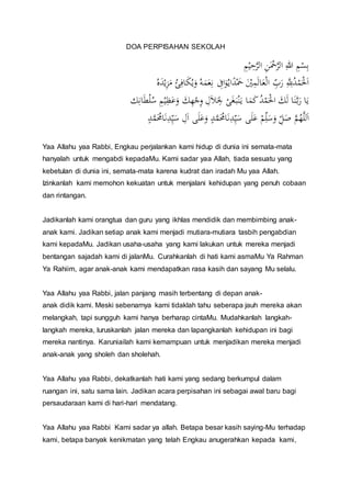 Contoh Doa Perpisahan Anak Tk Filtrujillo Com - Riset