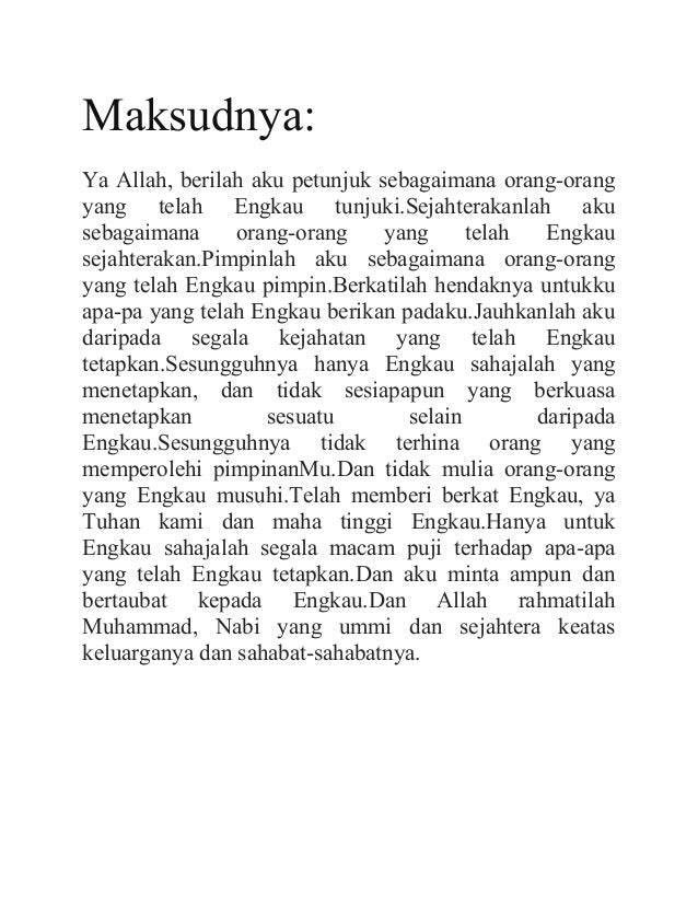 Doa qunut