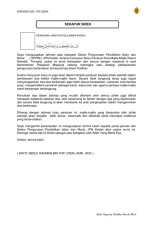 Contoh Surat Rasmi Kepada Timbalan Pengarah Jabatan Pendidikan Kedah