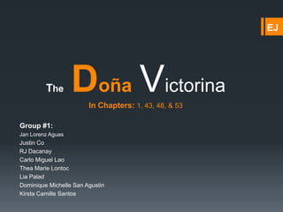 The

Doña Victorina
In Chapters: 1, 43, 48, & 53

 