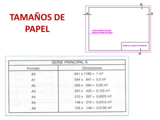 TAMAÑOS DE
PAPEL
 