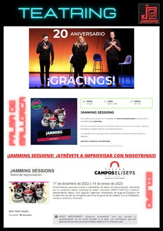 ¡JAMMING SESSIONS! ¡ATRÉVETE A IMPROVISAR CON NOSOTRINGS!
 